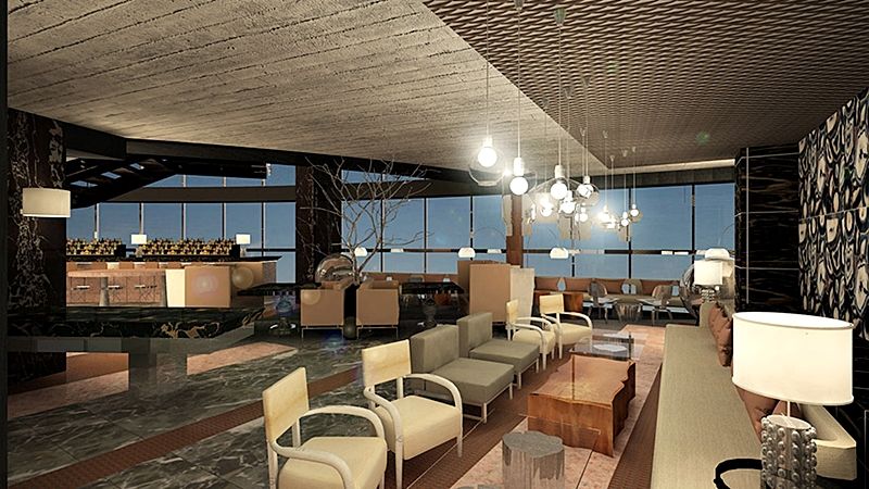 Hotel Las Americas Golden Tower Panama ภายนอก รูปภาพ The interior of the lounge
