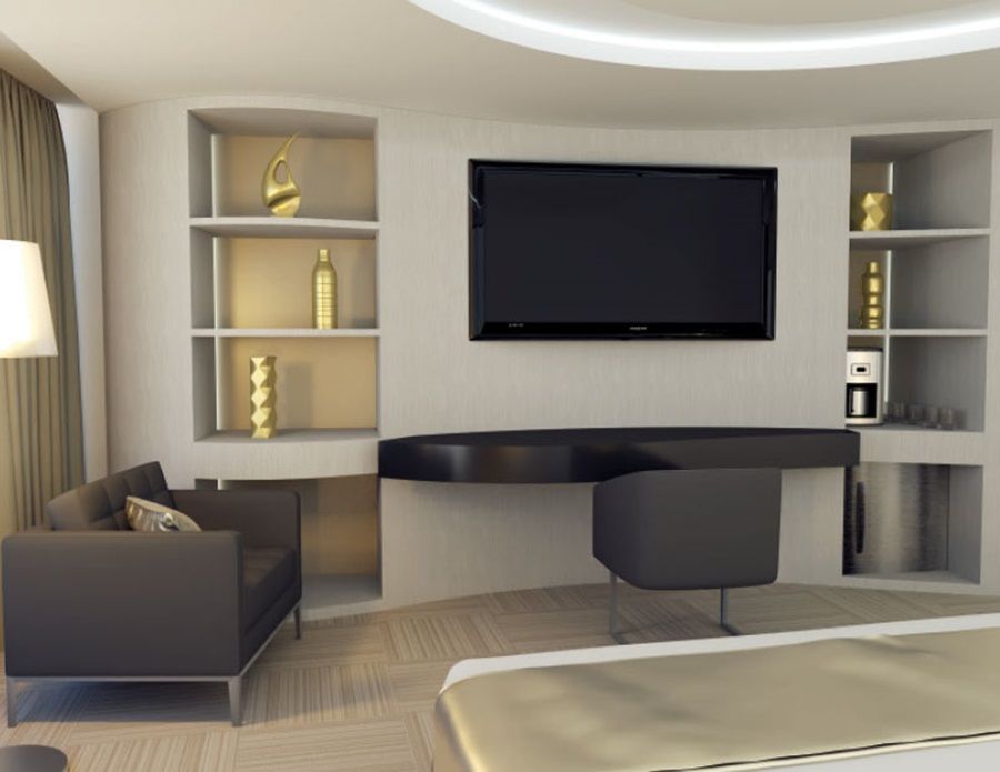 Hotel Las Americas Golden Tower Panama ภายนอก รูปภาพ 3D rendering of a bedroom